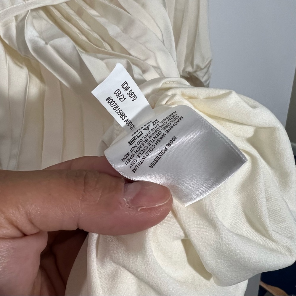 Express Pleated Off The Shoulder Mini Dress In Swan Size XS - Picture 11 of 14